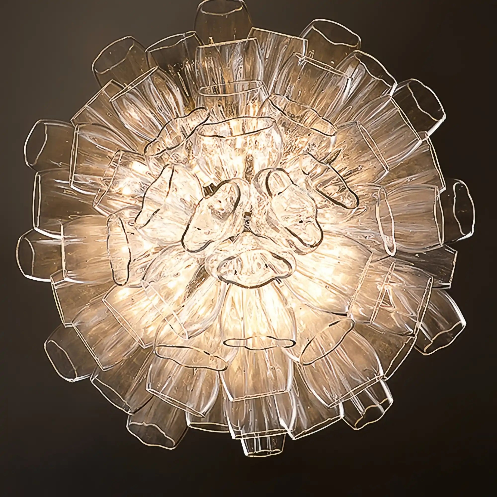 Joyfuzzy Flower Glass Foyer Chandelier