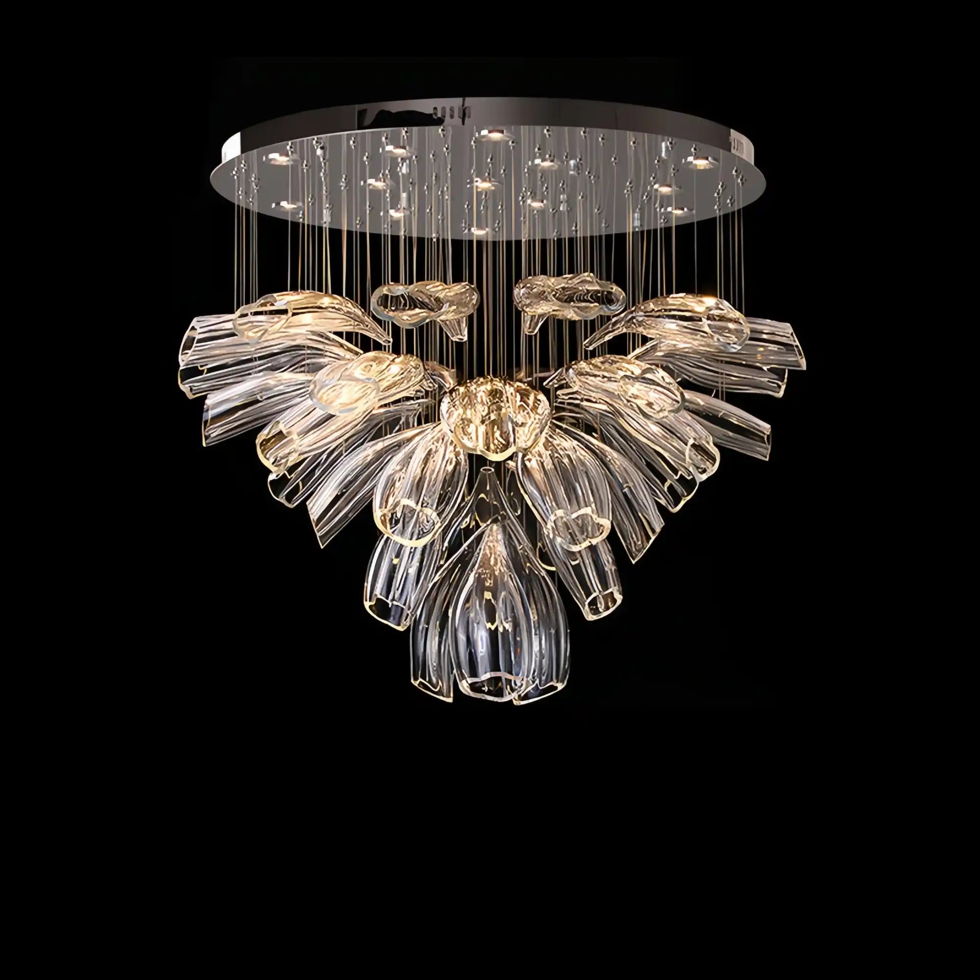Joyfuzzy Flower Glass Foyer Chandelier