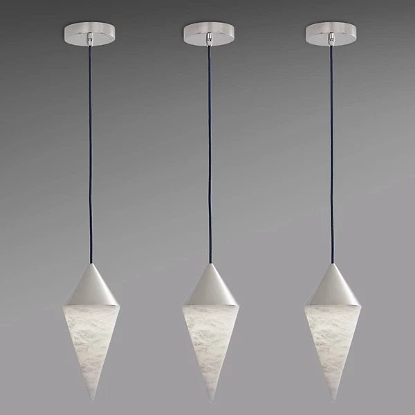 Joyfuzzy Hannah Alabaster Chandelier, Simple Pendant Light