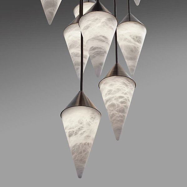 Joyfuzzy Hannah Alabaster Chandelier, Upscale Chandelier Lighting