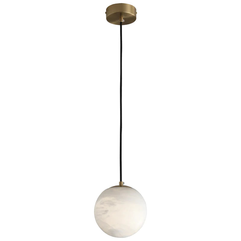 Joyfuzzy Hansa Alabaster Ball Pendant Light, Island Mini Pendant Light