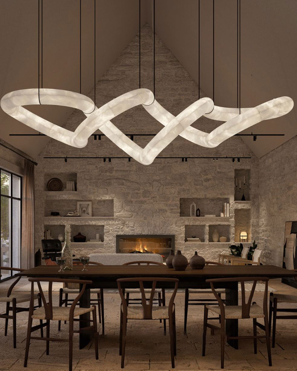 Joyfuzzy Infinity Massive Alabaster Chandelier