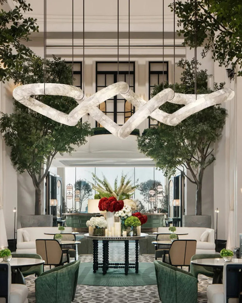 Joyfuzzy Infinity Massive Alabaster Chandelier