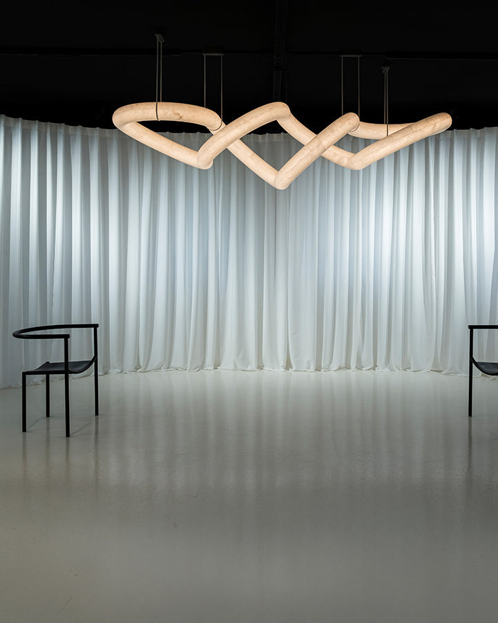 Joyfuzzy Infinity Massive Alabaster Chandelier