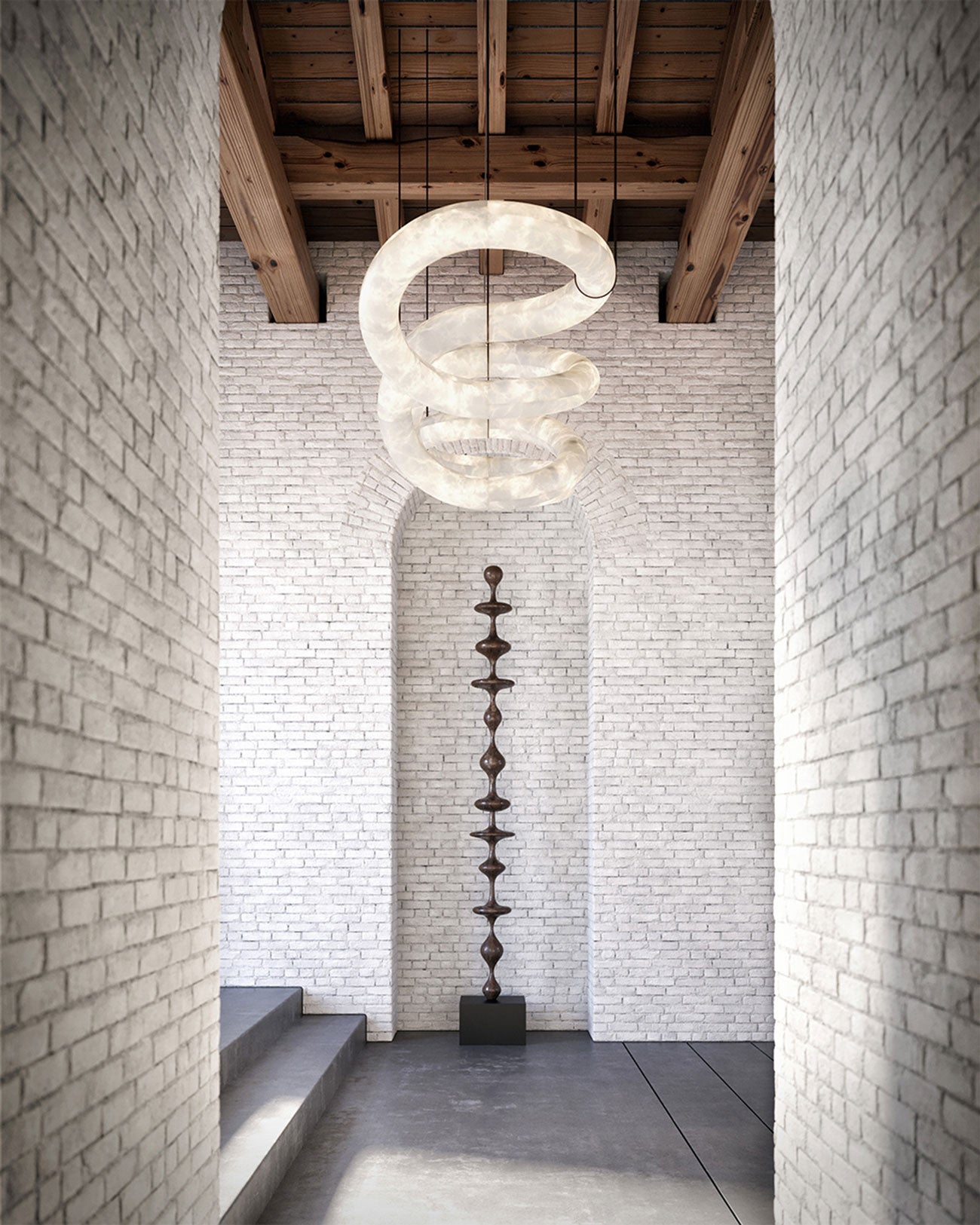 Joyfuzzy Infinity Massive Alabaster Chandelier