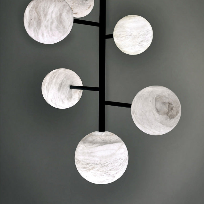 Joyfuzzy Lola Modern Artistic Alabaster Pendant Light, Unique Chandelier Designs