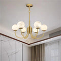 Joyfuzzy Modern Luxury Alabaster Chandelier, Pendant Brass Chandelier