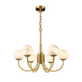 Joyfuzzy Modern Luxury Alabaster Chandelier, Pendant Brass Chandelier