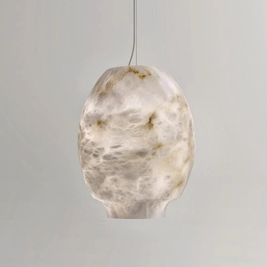 Joyfuzzy Modern Luxury Alabaster Lantern Pendant Light, Bar Pendant Light
