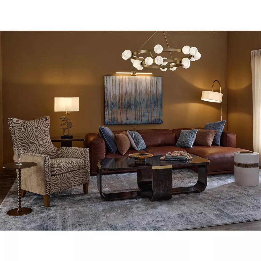 Joyfuzzy Modern Remolina Alabaster 2-Tier Chandelier For Living Room Dining Room