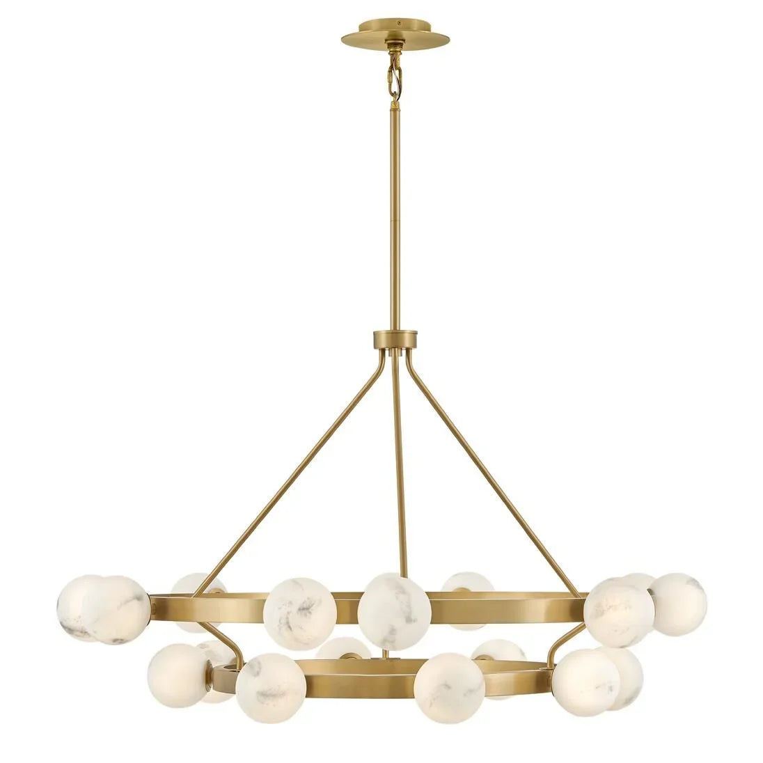 Joyfuzzy Modern Remolina Alabaster 2-Tier Chandelier For Living Room Dining Room