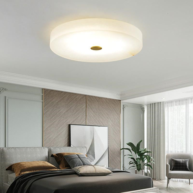 Joyfuzzy Modern Round Alabaster Flush Mounted chandelier