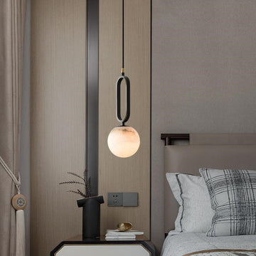 Joyfuzzy Phoenix Alabaster Sphere Pendant Light, Modern Pendant Lighting