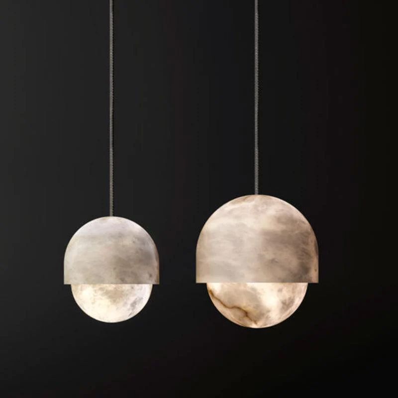 Joyfuzzy Ronan Modern Alabaster Mini Island Pendant Light