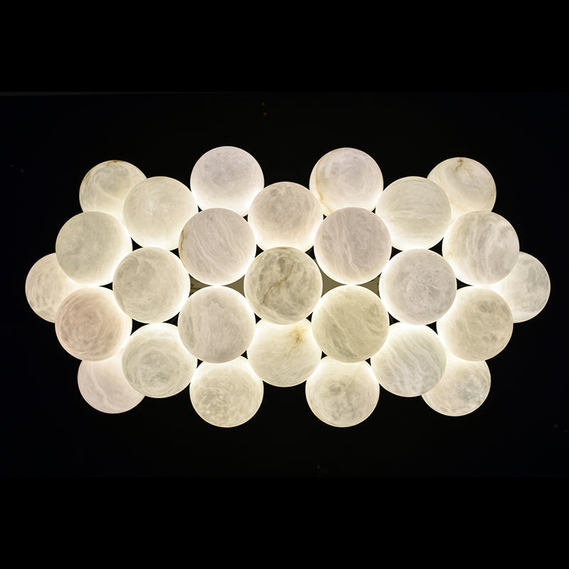 Joyfuzzy Setlla 27-Alabaster Ball Chandelier, Luxury Model Lighting