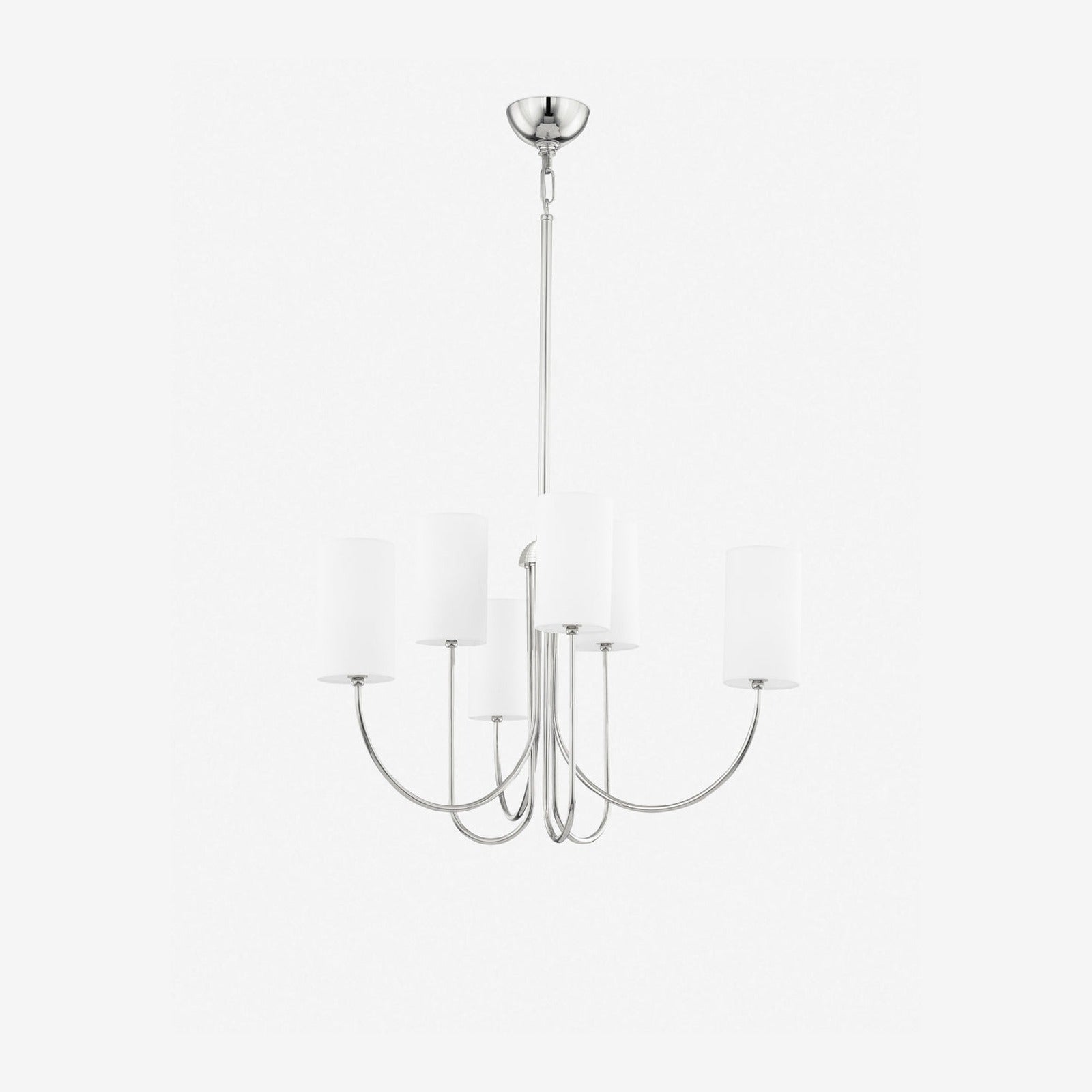 Midford Aged Brass Linen Shade Chandelier 8-Light