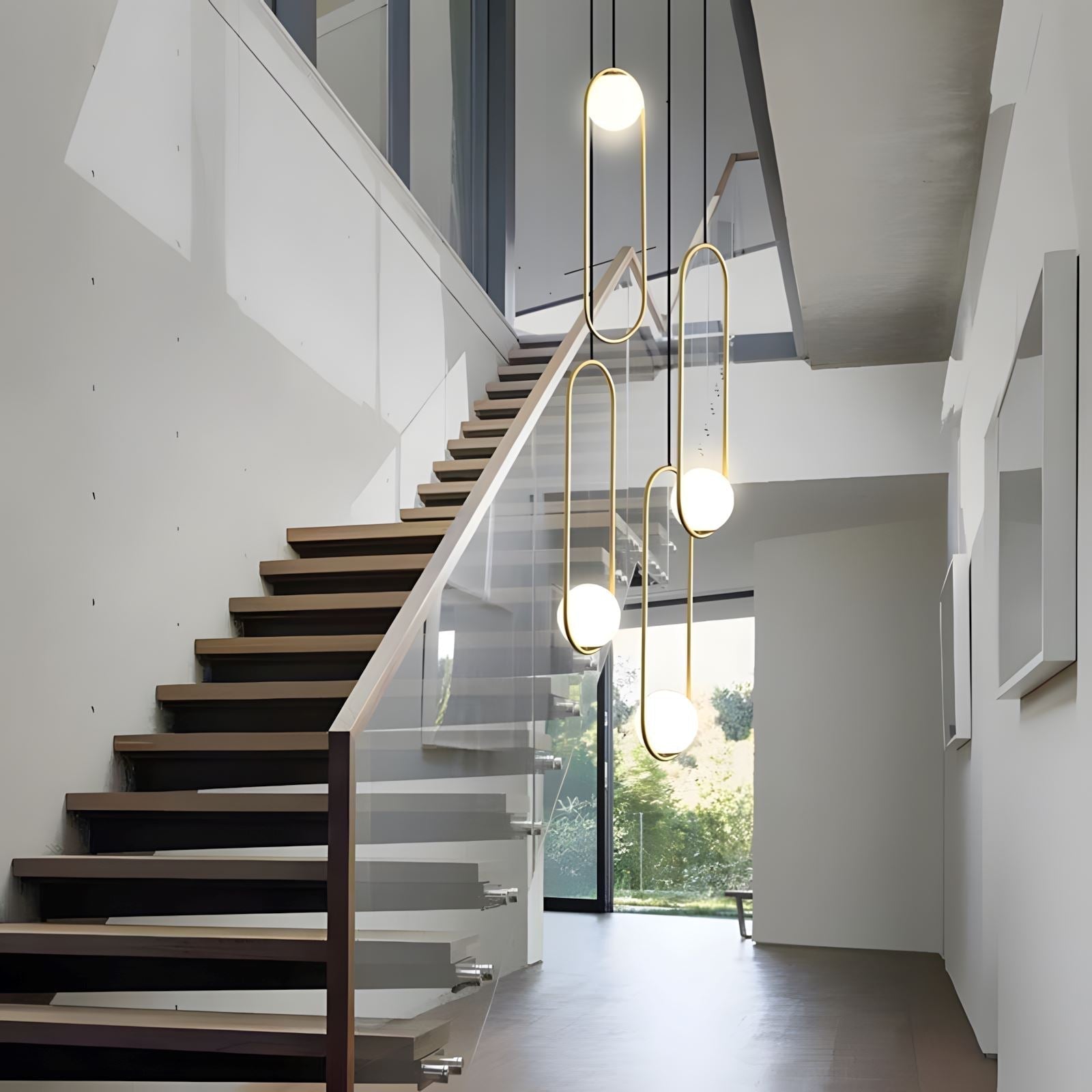 Mila Chandelier - Round - 5 Lights ( ∅ 19.6"× H 98.5" )BlackJoyfuzzy