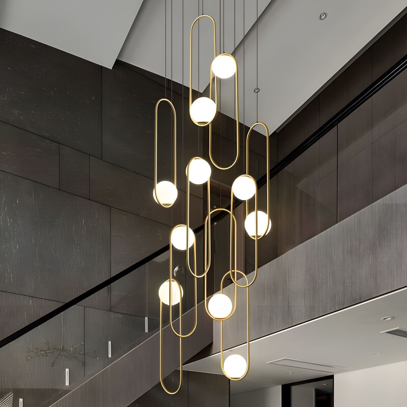 Mila Chandelier - Rectangle - 5 Lights ( L 27.5" × W 3.93" × H 98.5" )BlackJoyfuzzy