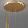Minimalism Foyer Staircase Chandelier Ceiling Pendant Lighting Fixture For Living Room Entryway In Gold/ Black Finish - Joyfuzzy