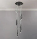 Minimalism Foyer Staircase Chandelier Ceiling Pendant Lighting Fixture For Living Room Entryway In Gold/ Black Finish - Joyfuzzy