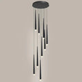 Minimalism Foyer Staircase Chandelier Ceiling Pendant Lighting Fixture For Living Room Entryway In Gold/ Black Finish - Joyfuzzy