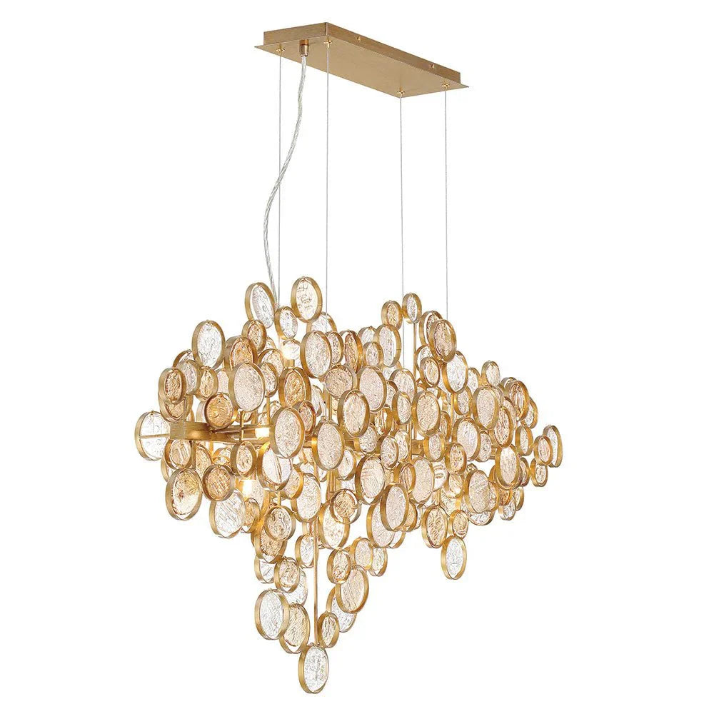 Mirella Trento Clustered Glass Linear Chandelier - Joyfuzzy