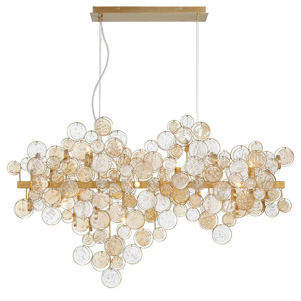 Mirella Trento Clustered Glass Linear Chandelier - Joyfuzzy