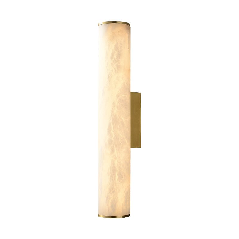 Modern Alabaster Bathroom Sconce - SmallBlackJoyfuzzy