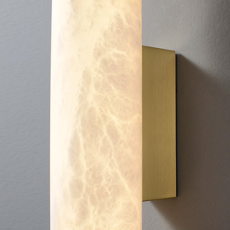 Modern Alabaster Bathroom Sconce - SmallBrassJoyfuzzy