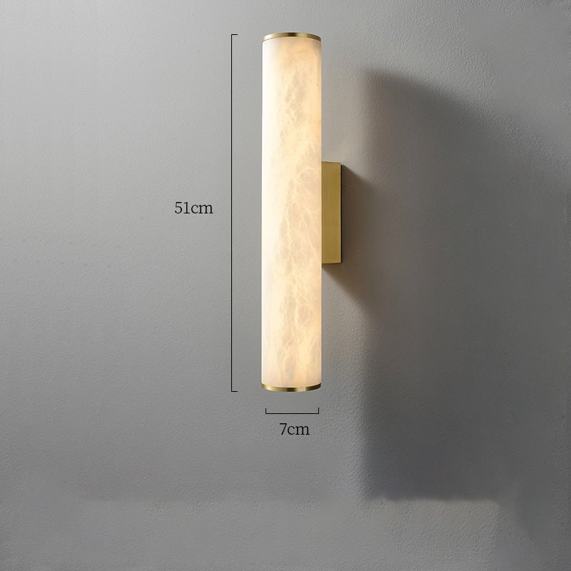 Modern Alabaster Bathroom Sconce - LargeBlackJoyfuzzy