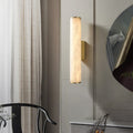 Modern Alabaster Bathroom Sconce - LargeBrassJoyfuzzy