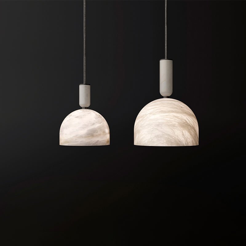 Modern Alabaster Bedside Pendant Light, Bedroom Pendant Lamp - SmallJoyfuzzy