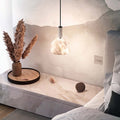 Modern Alabaster Bedside Pendant Light, Bedroom Pendant Lamp - LargeJoyfuzzy