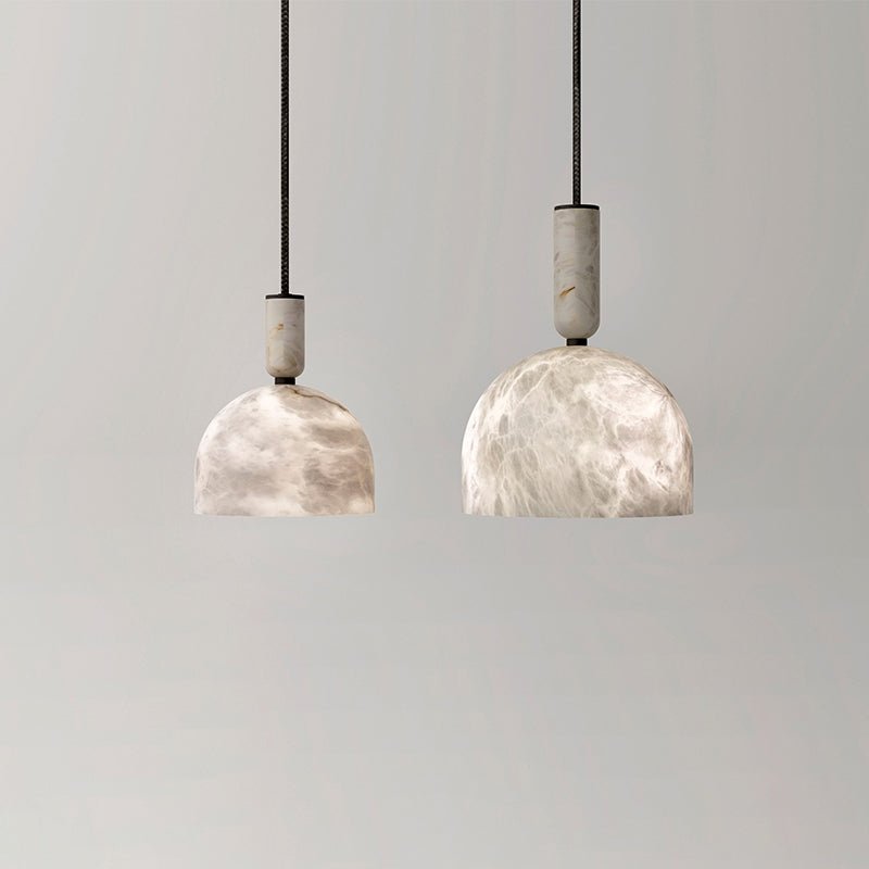 Modern Alabaster Bedside Pendant Light, Bedroom Pendant Lamp - LargeJoyfuzzy
