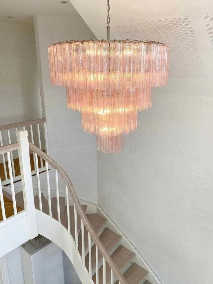 Modern Art Design 3/4/5/7 - Tier Hand - blown Glass Tiered Chandelier - Joyfuzzy