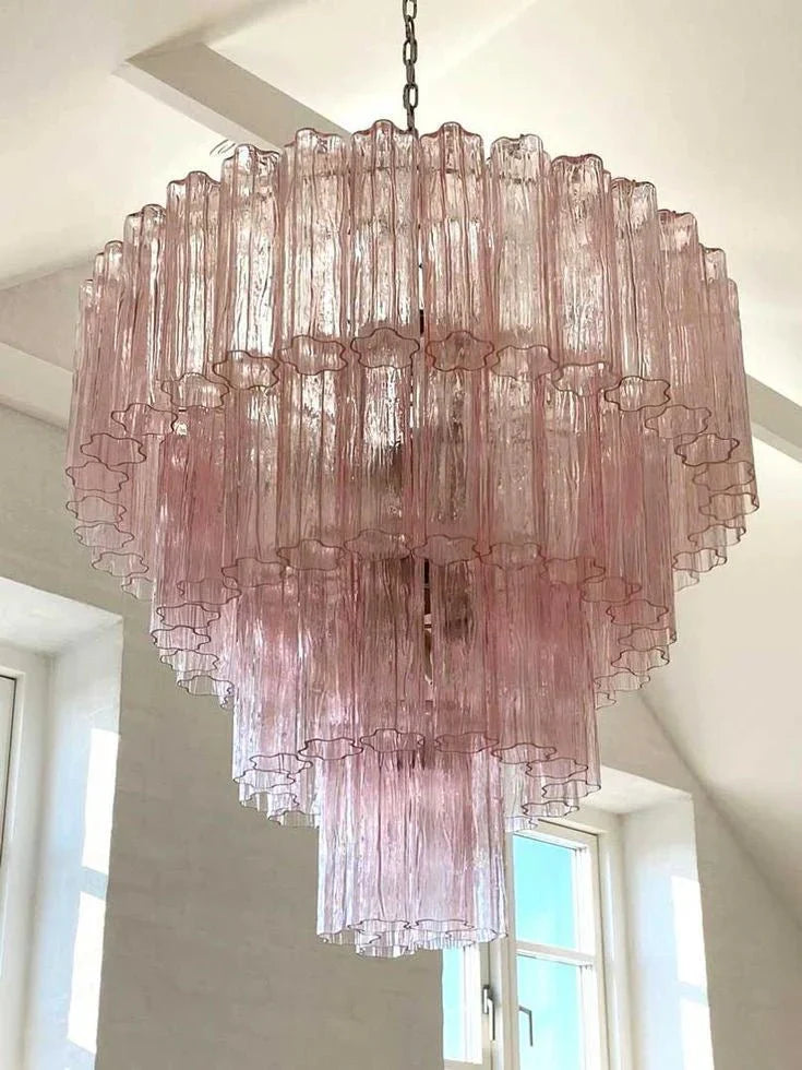 Modern Art Design 3/4/5/7 - Tier Hand - blown Glass Tiered Chandelier - Joyfuzzy
