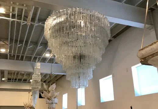 Modern Art Design 3/4/5/7 - Tier Hand - blown Glass Tiered Chandelier - Joyfuzzy