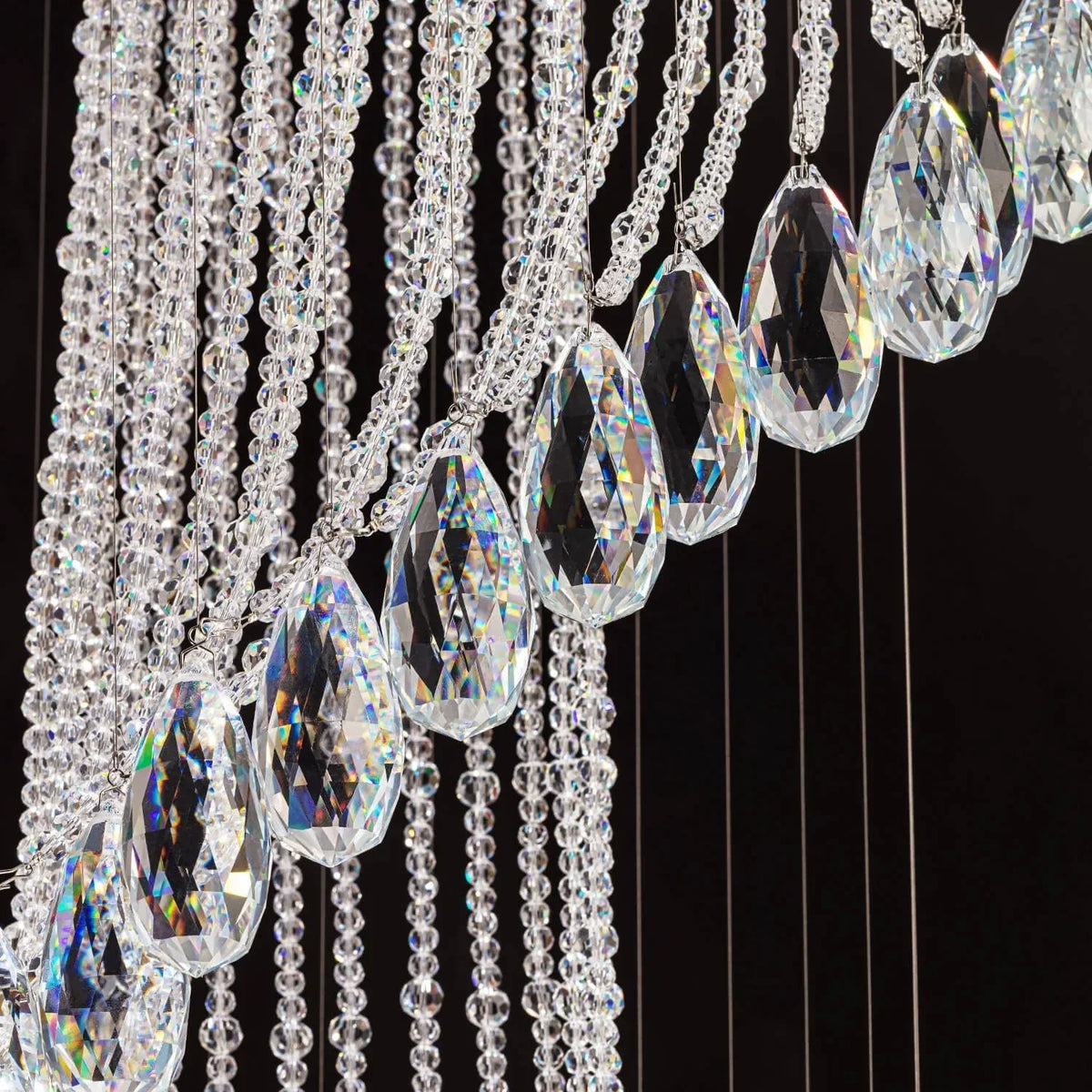 Modern Art Design Crystal Spiral Raindrop Chandelier - Joyfuzzy