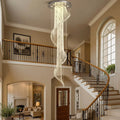 Modern Art Design Crystal Spiral Raindrop Chandelier - Joyfuzzy