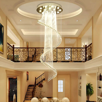Modern Art Design Crystal Spiral Raindrop Chandelier - Joyfuzzy