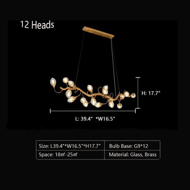 Modern Art Extra Large Branch Style Chandelier with Clear Bubble Glass Eggs for Dining Room and Living Room - 30 Lights: L68.9"*W16.5"*H17.7"Warm LightJoyfuzzy