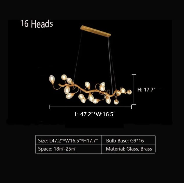 Modern Art Extra Large Branch Style Chandelier with Clear Bubble Glass Eggs for Dining Room and Living Room - 30 Lights: L68.9"*W16.5"*H17.7"Warm LightJoyfuzzy