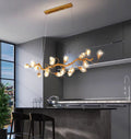 Modern Art Extra Large Branch Style Chandelier with Clear Bubble Glass Eggs for Dining Room and Living Room - 12 Lights: L39.4