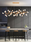 Modern Art Extra Large Branch Style Chandelier with Clear Bubble Glass Eggs for Dining Room and Living Room - 21 Lights: L59.0