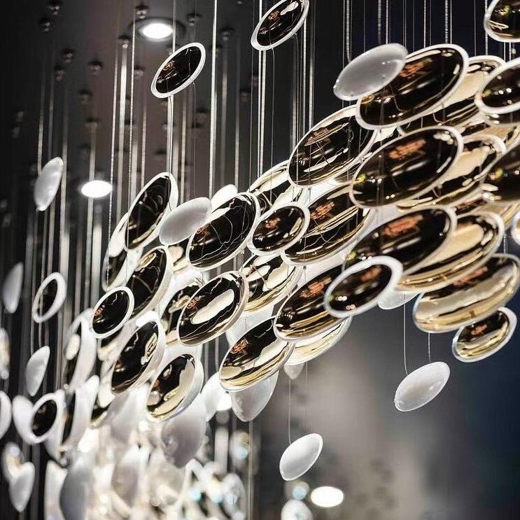 Modern Artistic Unique Golden Dragon Egg Pendant Ceiling Light Fixture for Staircase/ Sales Center/ Hotel - Joyfuzzy