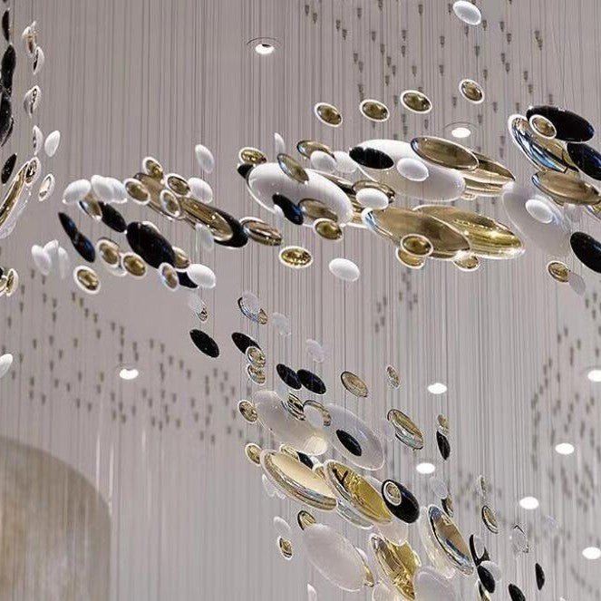 Modern Artistic Unique Golden Dragon Egg Pendant Ceiling Light Fixture for Staircase/ Sales Center/ Hotel - Joyfuzzy