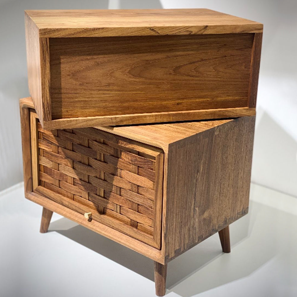 Teak Wood Nightstand image 5