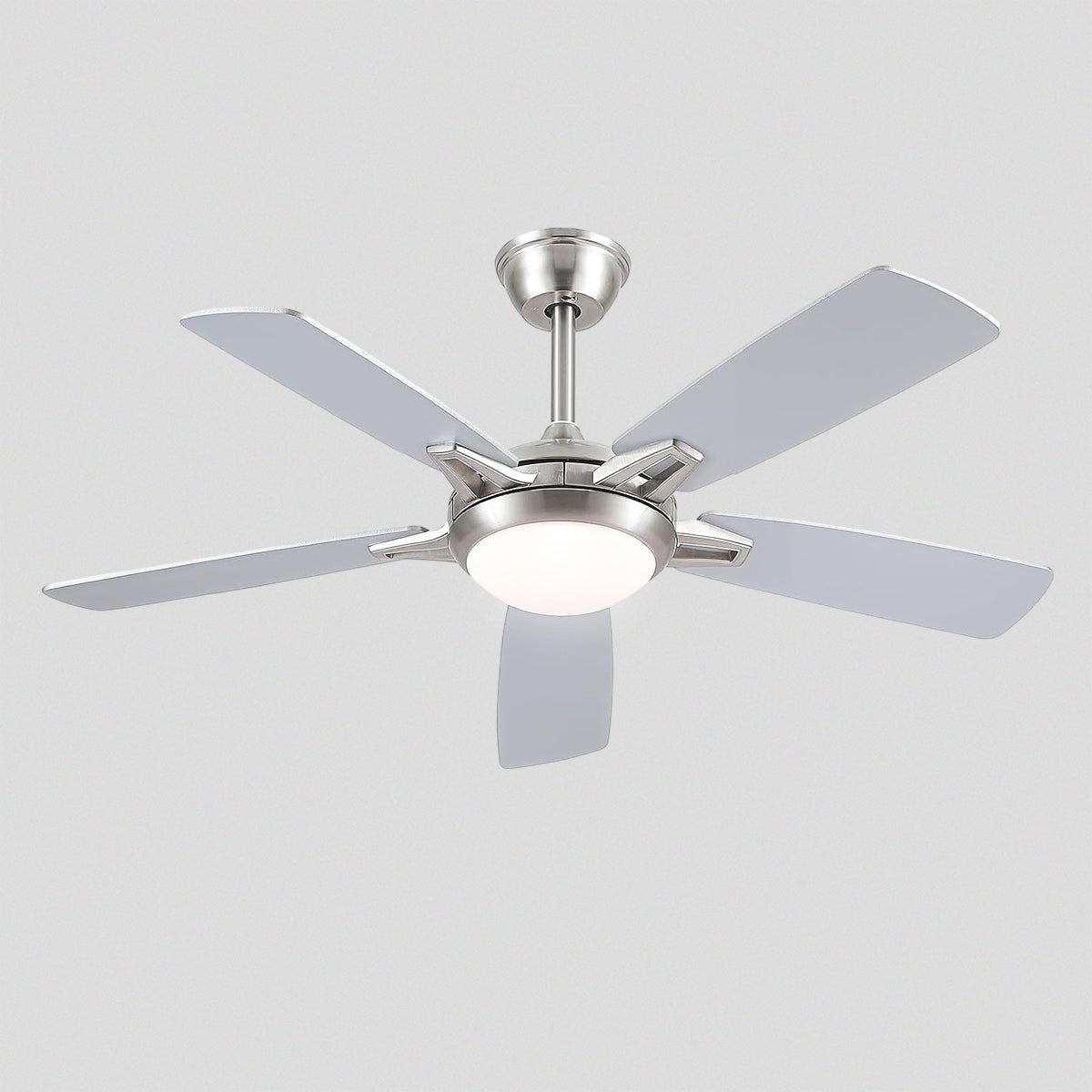 Modern Ceiling Fans with Lights 6 Speeds Reversible Dual Finish Wooden Blades 52" - Joyfuzzy