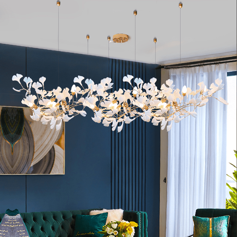 Modern Ceramic Ginkgo Chandelier - 39.37" LJoyfuzzy