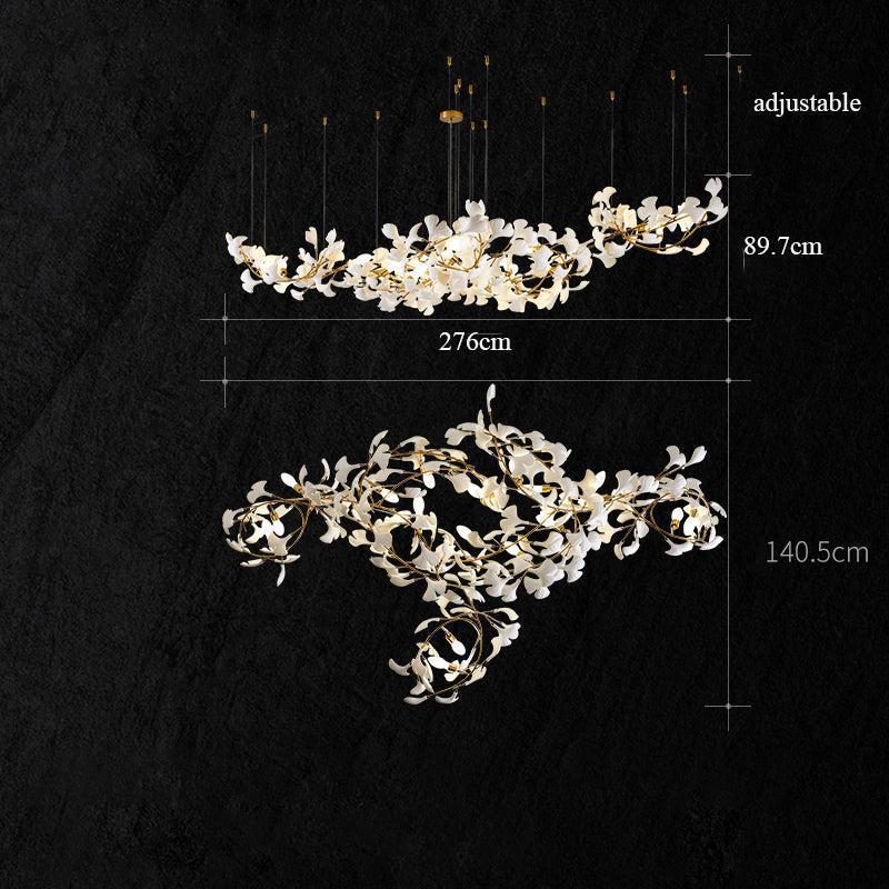 Modern Creative Ginkgo Linear Chandelier - 108.7" LJoyfuzzy